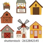 Vector illustration set in flat children