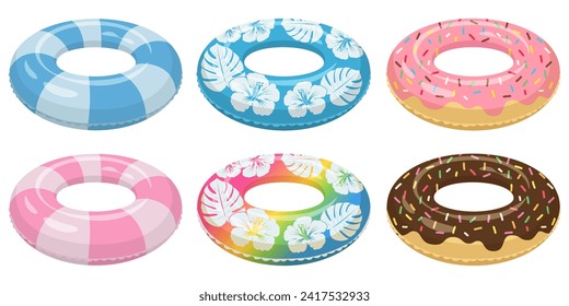 Vector illustration set of floats