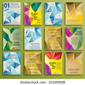 Vector Illustration. Set of Flyer Templates. Collection of Brochure Design . Abstract Modern Background . 