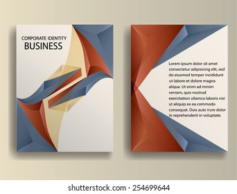 Vector Illustration. Set of Flyer Templates with Hexagon Shapes. Collection of Brochure Design . Abstract Modern Background .