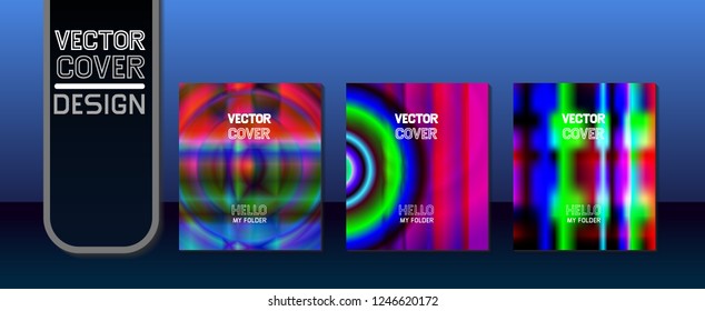 Vector illustration. A set of folders. Colored folders. Paper. Office Identity. Fantastic background.