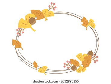 Es un conjunto de ilustraciones vectoriales del marco de las flores de otoño.