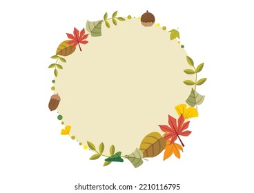 It is a vector illustration set of the frame of autumn flowers.