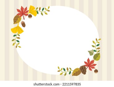 It is a vector illustration set of the frame of autumn flowers.