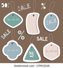 Vector Illustration Set Frames Sale Labels: vector de stock (libre de