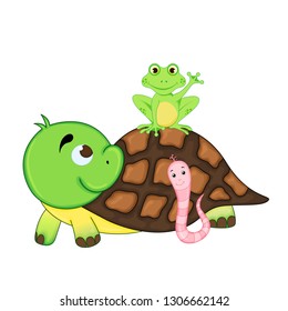 Vector illustration set of funny exotic animals