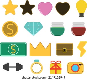 vector illustration set for game design