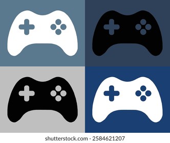 vector illustration of a set of gamepad icons
