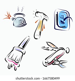 Vector - Illustration of  set of  General  object symbol