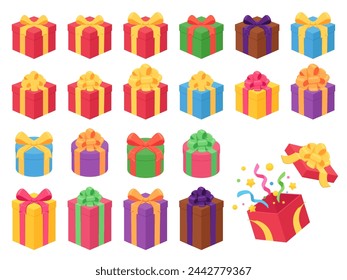 Vector illustration set of gift boxes