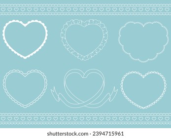 Women's panties in hearts with wings.Cute funny vector