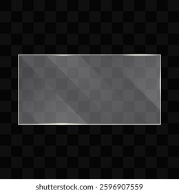Vector illustration. Set of glass templates with reflection realistic.
