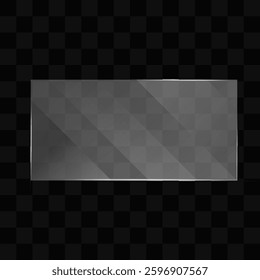 Vector illustration. Set of glass templates with reflection realistic.