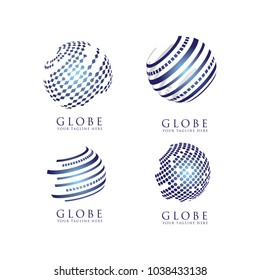 Vector Illustration : Set Globe Icon Design
