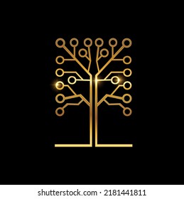 Zeichensatz für das Symbol des Golden Tree einer Vektorgrafik