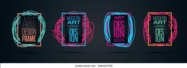 vector illustration. set of graphics is a tangled straight line. chaos is in order. mess of design vector