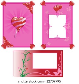 vector illustration of set of greeting cards