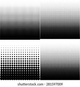 Vector illustration set of halftone.