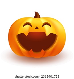 Ilustración vectorial de linternas de calabaza sonrientes de Halloween.