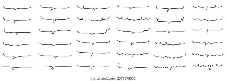 A vector illustration set of hand-drawn speech bubbles. Speech balloon, frames, stylish, handwritten, doodle