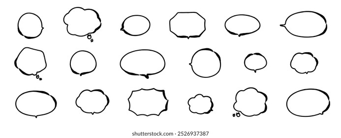 Conjunto de ilustrações vetoriais de textos explicativos manuscritos ilustração vetorial escrita por pincel