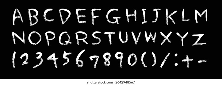 Vector illustration set of handwritten text