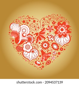 Vector Illustration. Set heart icons, concept of love. hand drawn icons and illustrations for valentines and wedding.