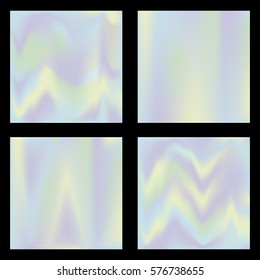 Vector illustration. Set holograms backgrounds.