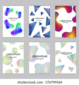 Vector illustration. Set holograms backgrounds.