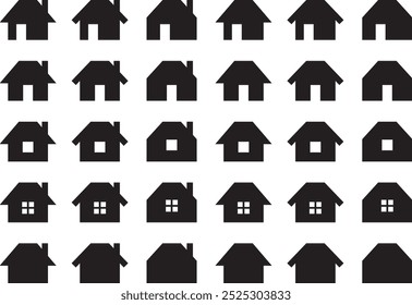 Vektorgrafik-Set von Home-Symbolen in verschiedenen Formen