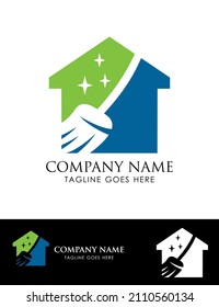 A Vector Illustration set of House Cleaning Logo Sign 