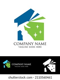 A vector illustration set of House Cleaning Logo Sign 