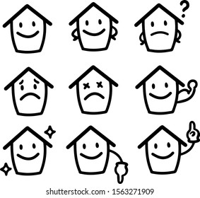 Vector illustration set of house icon