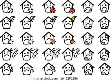 Vector illustration set of house icon