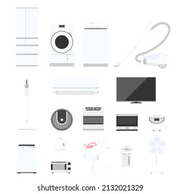 Vector illustration set of household appliances