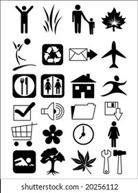 Vector illustration of a set of icons