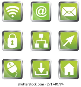Vector illustration of a set of icons 