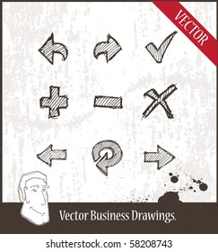 Ilustración vectorial. Conjunto de iconos.