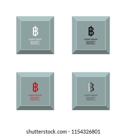 Vector illustration of set of icons with bitcoin currency symbol