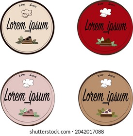 vector illustration of set of icons for logo bakery desserts