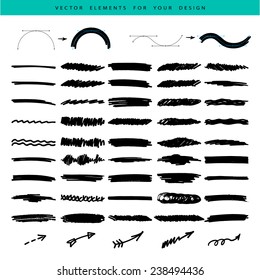 Vector illustration of Set include markers elements