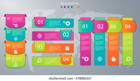 Vector illustration set infographics. Template for brochure, business, web design