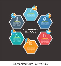 Vector illustration set infographics. Template for brochure, business, web design
