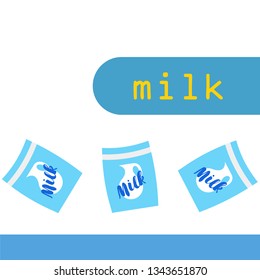 Vector illustration of a set of labels for milk and dairy