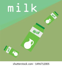 Vector illustration of a set of labels for milk and dairy