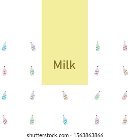 Vector illustration of a set of labels for milk and dairy