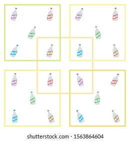 Vector illustration of a set of labels for milk and dairy