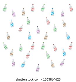 Vector illustration of a set of labels for milk and dairy
