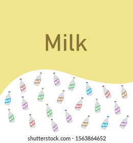 Vector illustration of a set of labels for milk and dairy