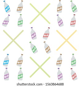 Vector illustration of a set of labels for milk and dairy